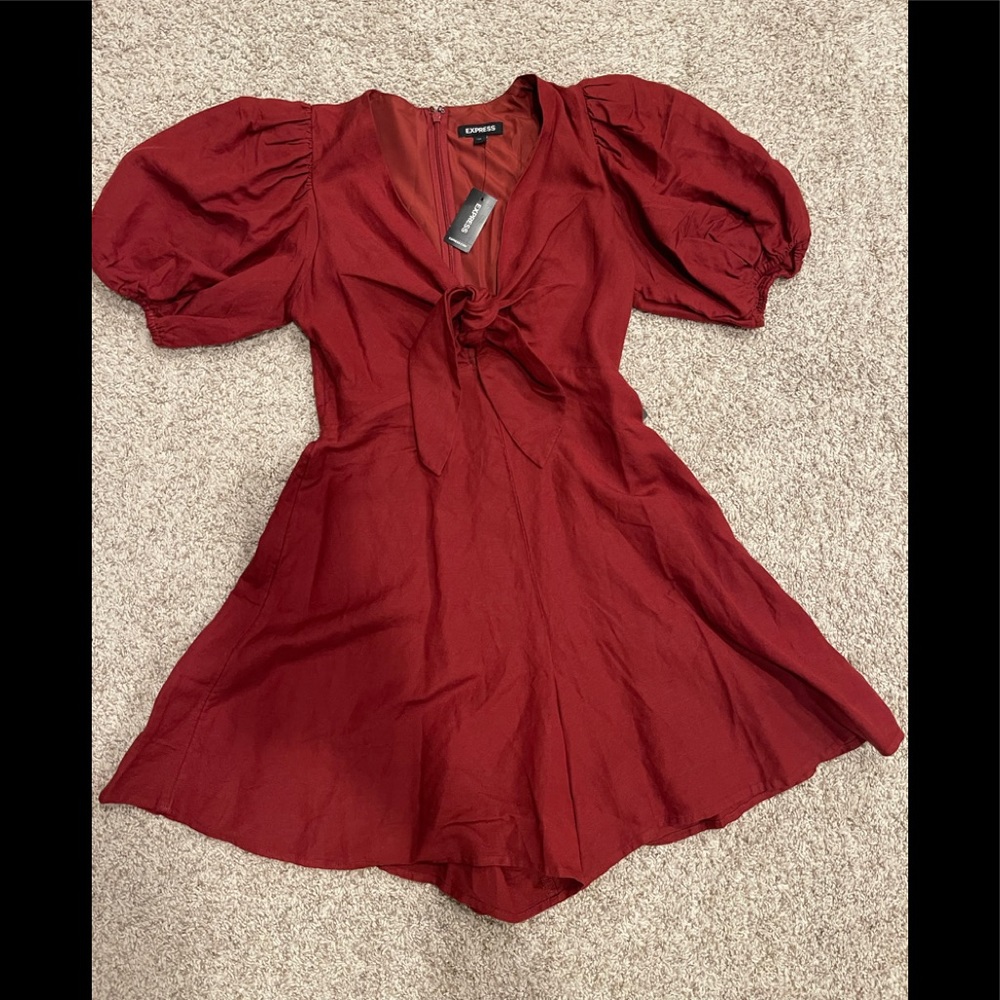 Express puff sleeves romper size xs